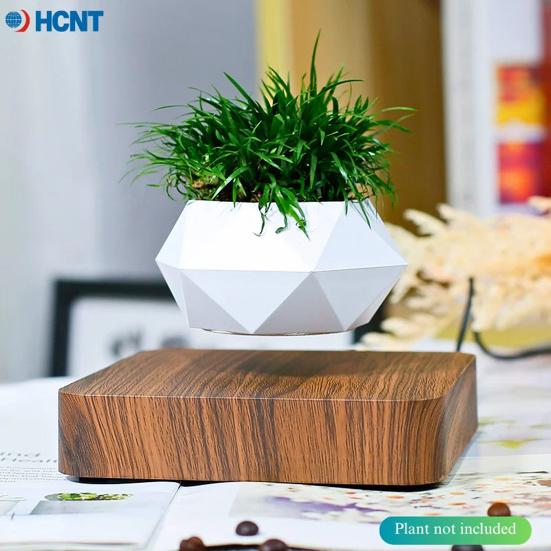 Floating Plant Pot Magnetic Levitating Plant Pot for Succulents Air Bonsai and Fake Flowers and Plants Unique Decor for Home Off