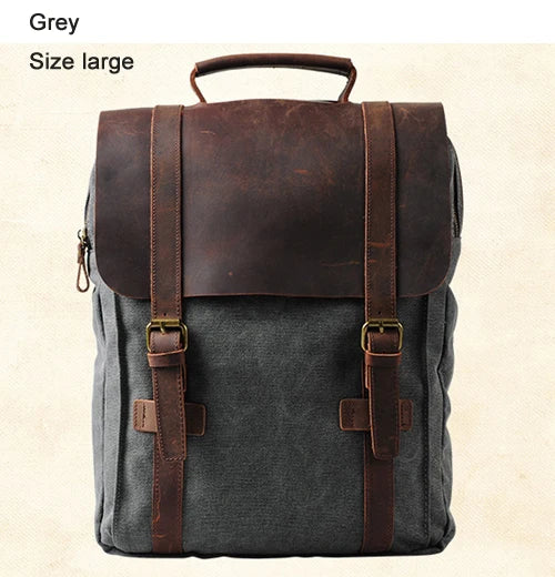 Fashion Male Backpack Leather military Canvas backpack Men backpack women school backpack school bag bagpack rucksack mochila