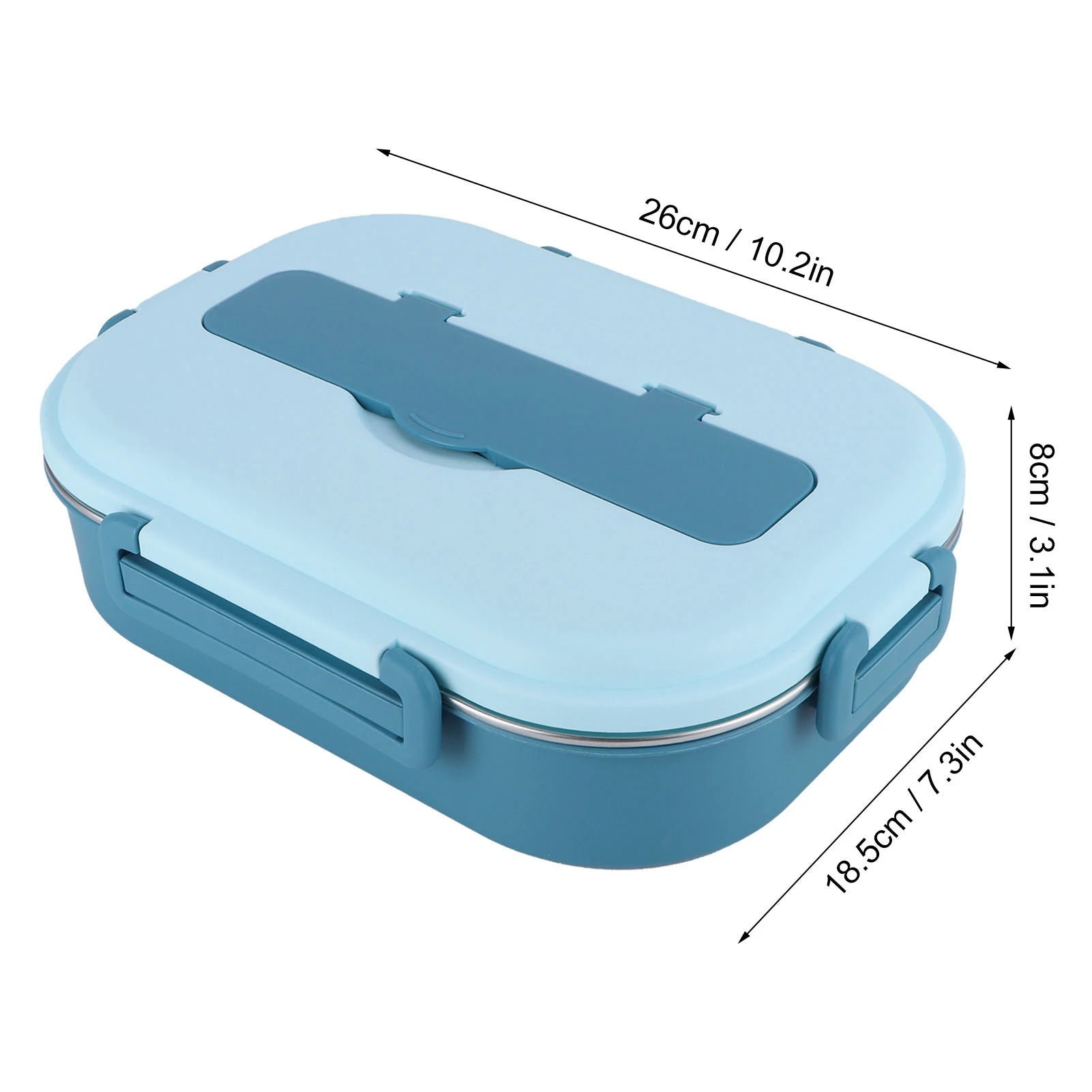 Food Storage Container Dinnerware Stainless Steel Lunch Box 4‑Grid Portable Bento Box Food Storage Container for Student Adult