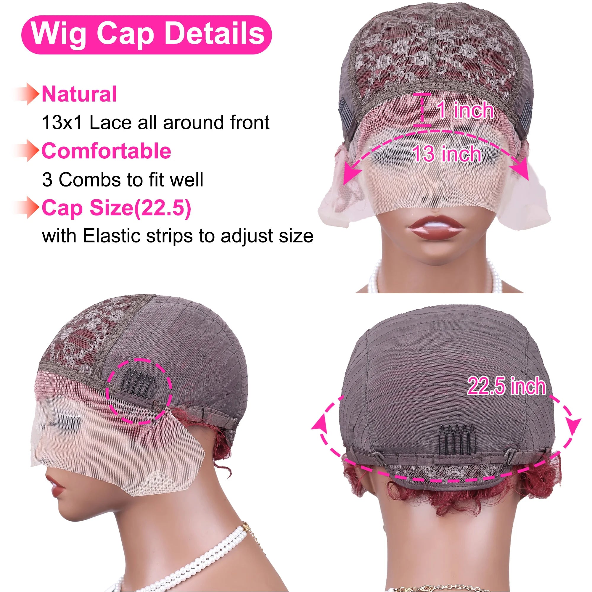 Short Pixie Cut Wig Curly Bob Lace Front Human Hair Wig 200Density 13X1 PrePulcked Lace Wigs For Black Women Cheap Brazilian Wig