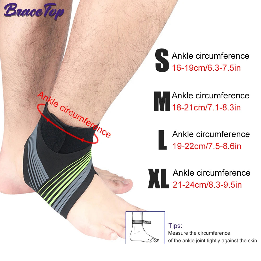 1 Pair Professional Ankle Support Brace for Sports Protect Plantar Fasciitis Achilles Tendonitis Ligament Damage Injury Recovery