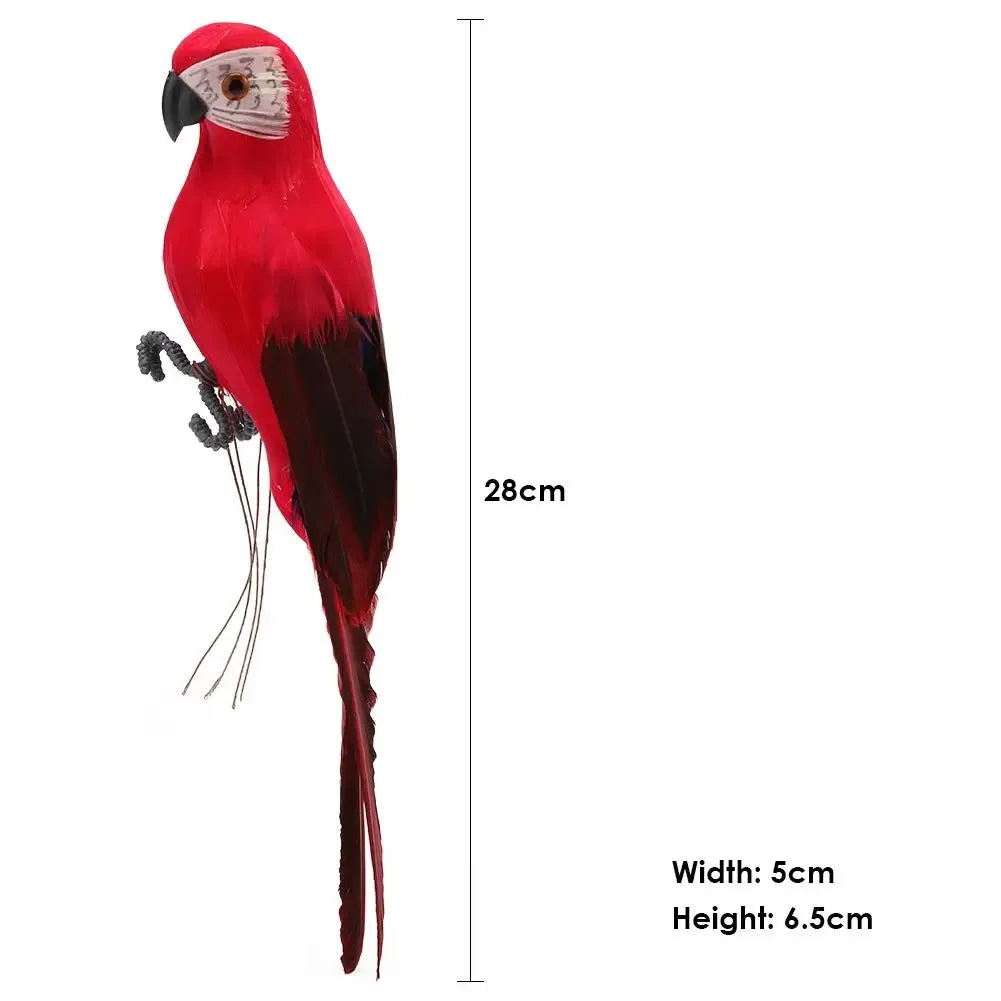 1PC Handmade Foam Feather Artificial Parrot Imitation Bird Model Figurine Foam Bird Parrot Home Garden Bird Decoration Miniature