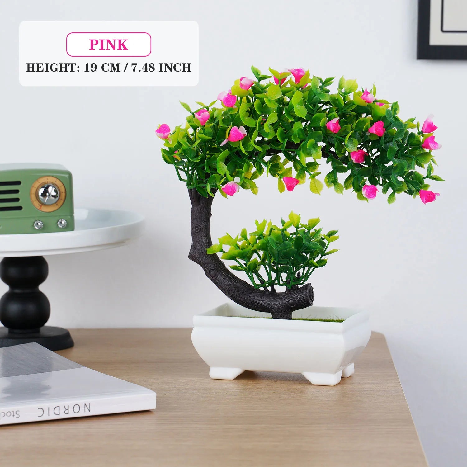 Artificial Plants Bonsai Small Tree Simulation Pot Plants Fake Flowers Table Potted Ornaments for Garden Home Hotel Decoration
