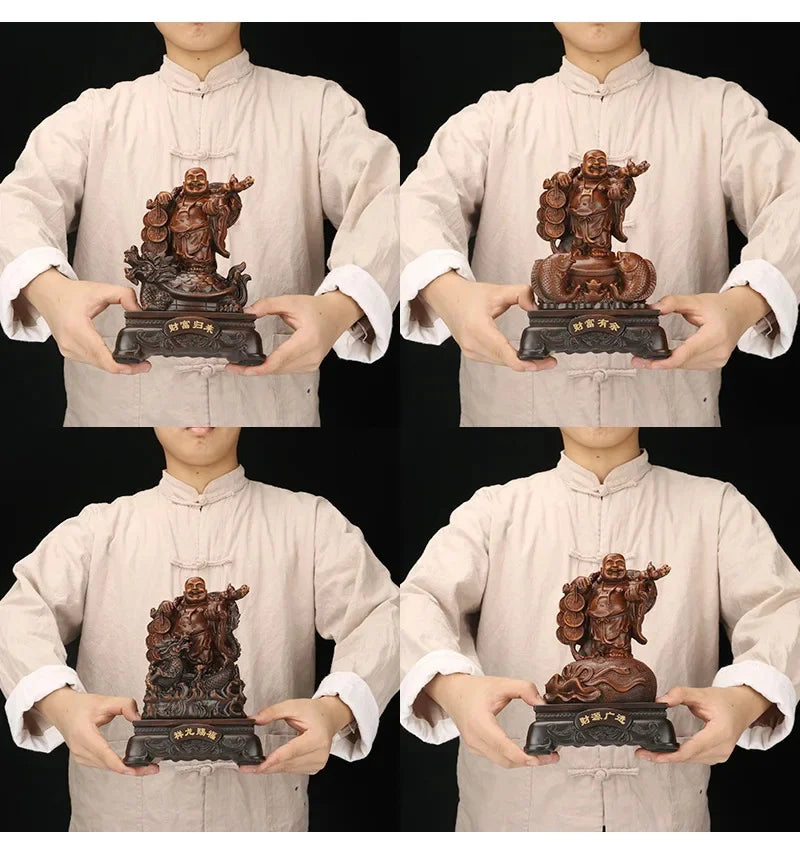 Resin Maitreya Buddha God of Wealth Statue Chinese Buddha statues  Home, Room, Office Decoration Accumulate wealth Accessories