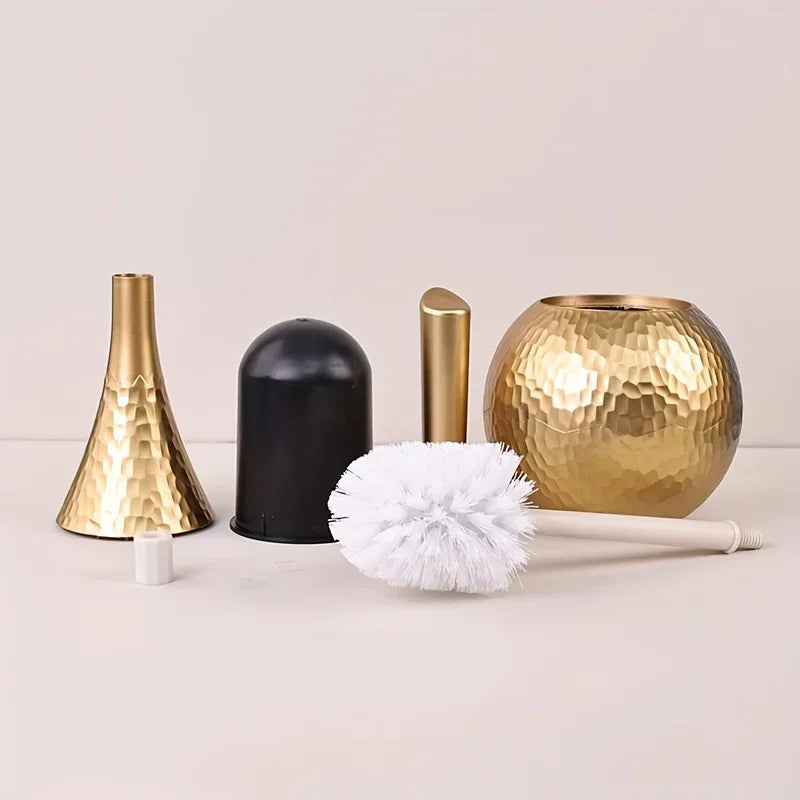 Golden High-end Cleaning Brush, Toilet Brush with Base, Household Brush with Long Handle, Suitable for Bathroom, Toilet