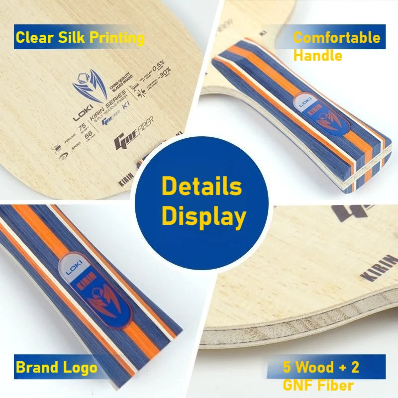 Original LOKI K1 Table Tennis Blade 5 Wood 2 Carbon Attacking FL/CS Fast Attack And Arc Ping Pong Base For Beginner Training
