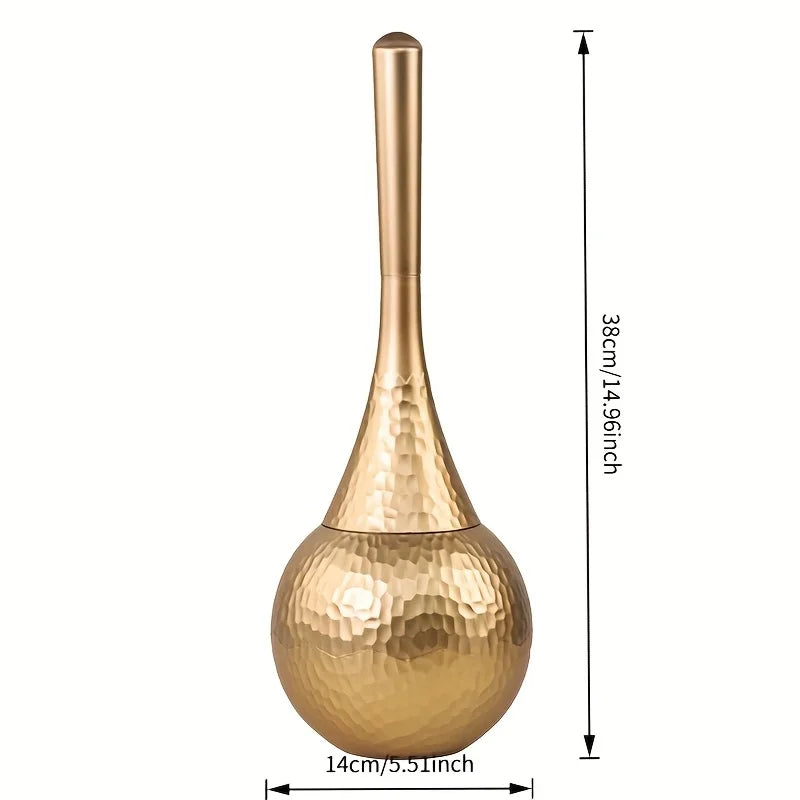 Golden High-end Cleaning Brush, Toilet Brush with Base, Household Brush with Long Handle, Suitable for Bathroom, Toilet