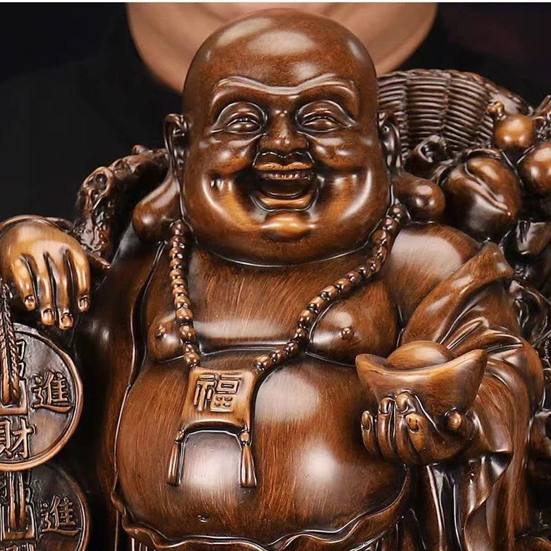Resin Maitreya Buddha God of Wealth Statue Chinese Buddha statues  Home, Room, Office Decoration Accumulate wealth Accessories