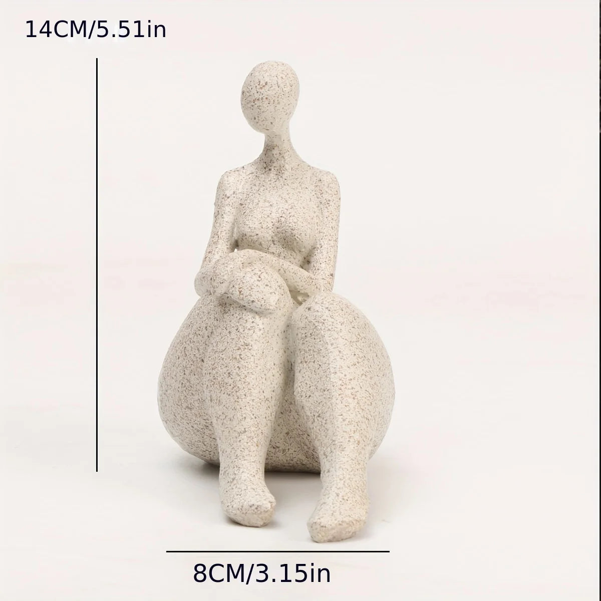 1pc, Sandstone Resin  Chubby Woman Statue  Handmade Sandstone Abstract Art Home Living Room Office Cabinet Tabletop Entryway Dec