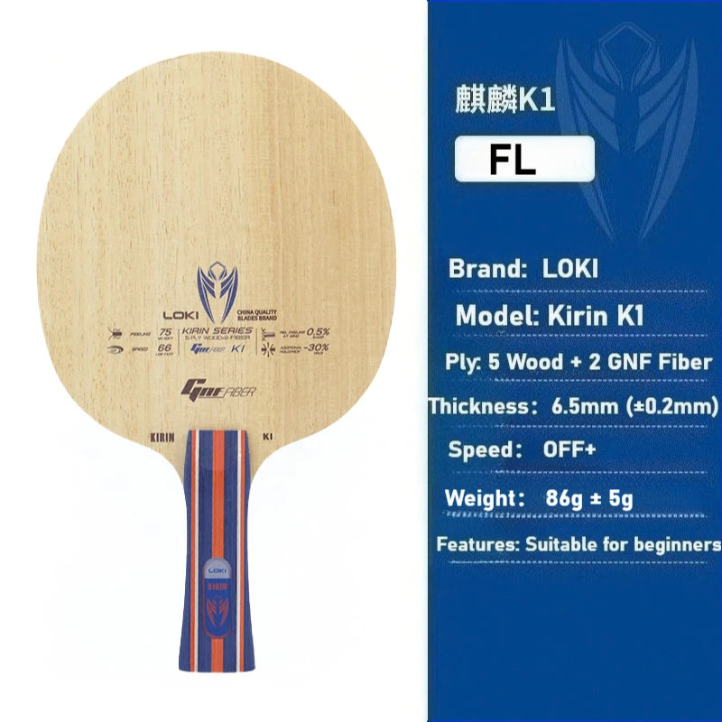 Original LOKI K1 Table Tennis Blade 5 Wood 2 Carbon Attacking FL/CS Fast Attack And Arc Ping Pong Base For Beginner Training