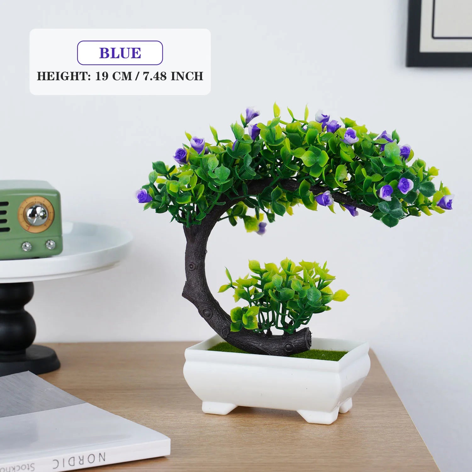 Artificial Plants Bonsai Small Tree Simulation Pot Plants Fake Flowers Table Potted Ornaments for Garden Home Hotel Decoration