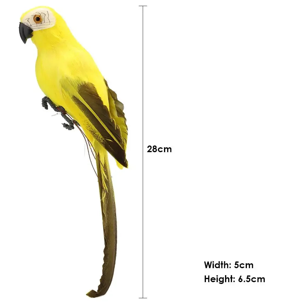 1PC Handmade Foam Feather Artificial Parrot Imitation Bird Model Figurine Foam Bird Parrot Home Garden Bird Decoration Miniature