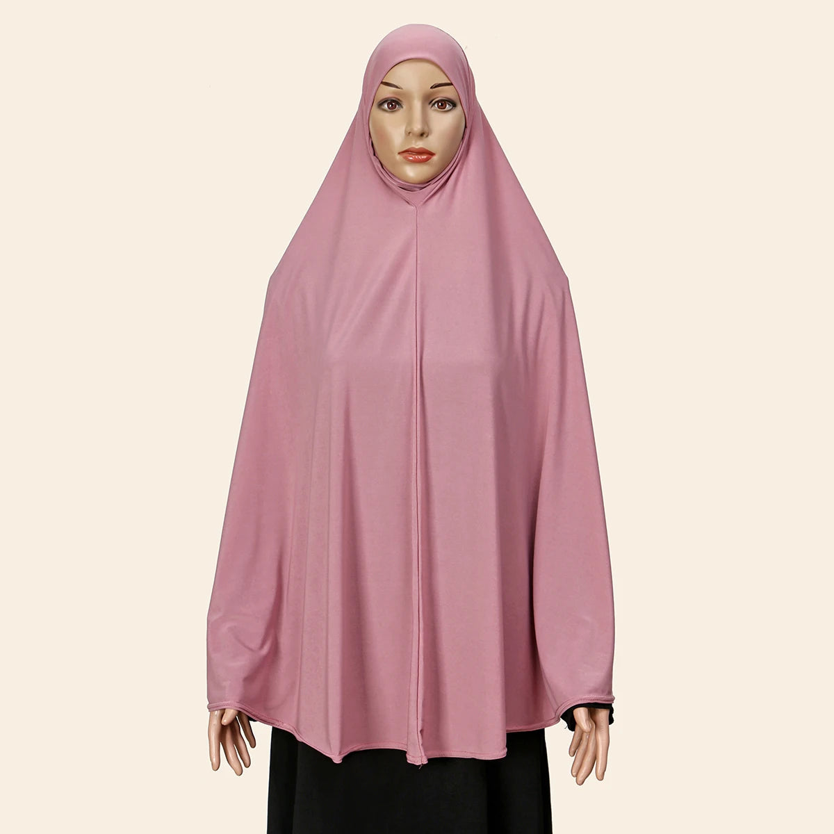 Muslimischer Hijab Schal 130x113cm, Baumwolle, Langer Schal, Vollbedeckung, Ramadan Gebetskleid, Premium Weich, 7 Farben