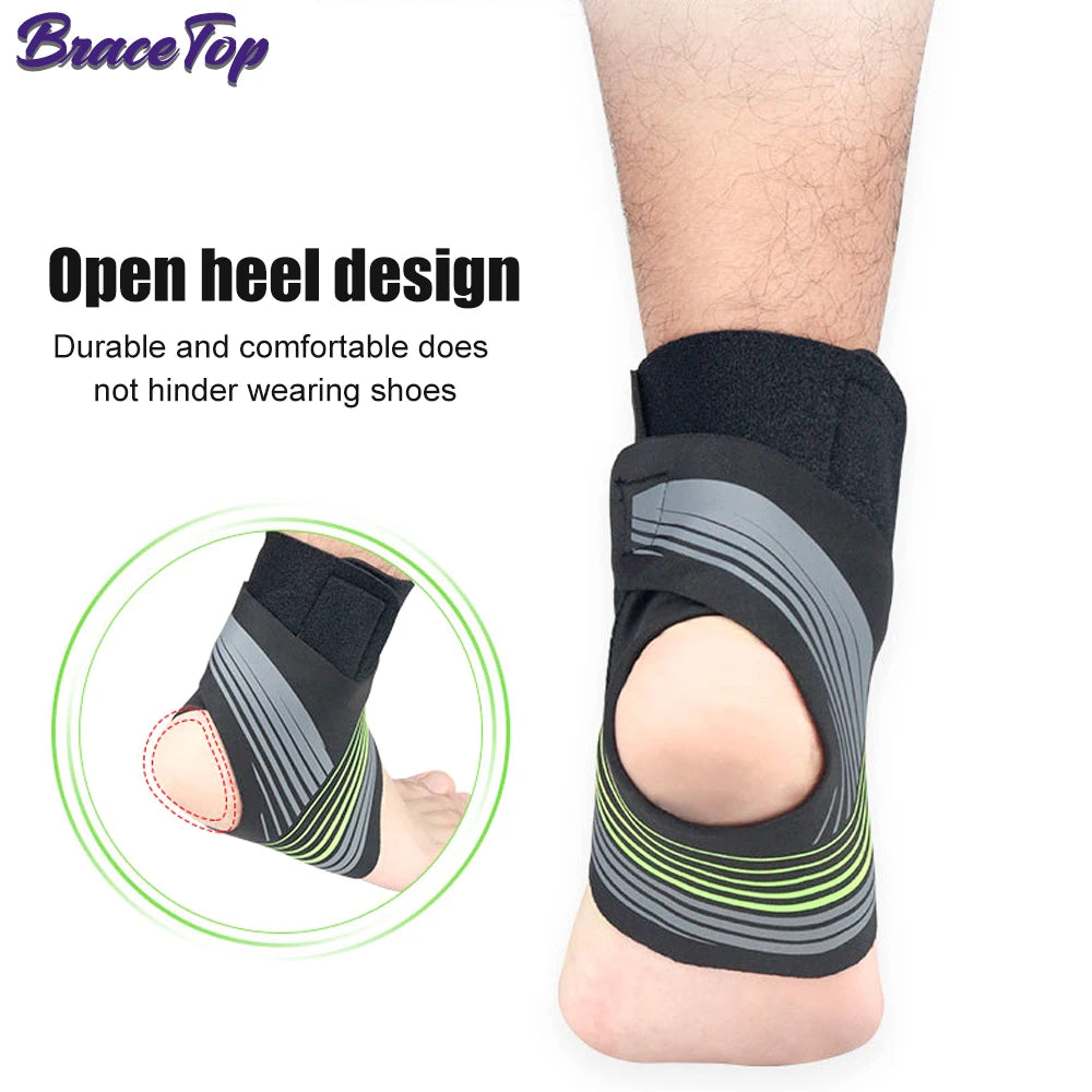 1 Pair Professional Ankle Support Brace for Sports Protect Plantar Fasciitis Achilles Tendonitis Ligament Damage Injury Recovery