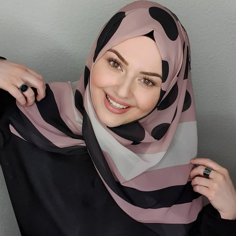 Chiffon Hijab Schal 170x70cm, Muslimischer Kopftuch, Leicht & Weich, Bubble Chiffon, Damen Turban, Abaya Schal, 7 Farben
