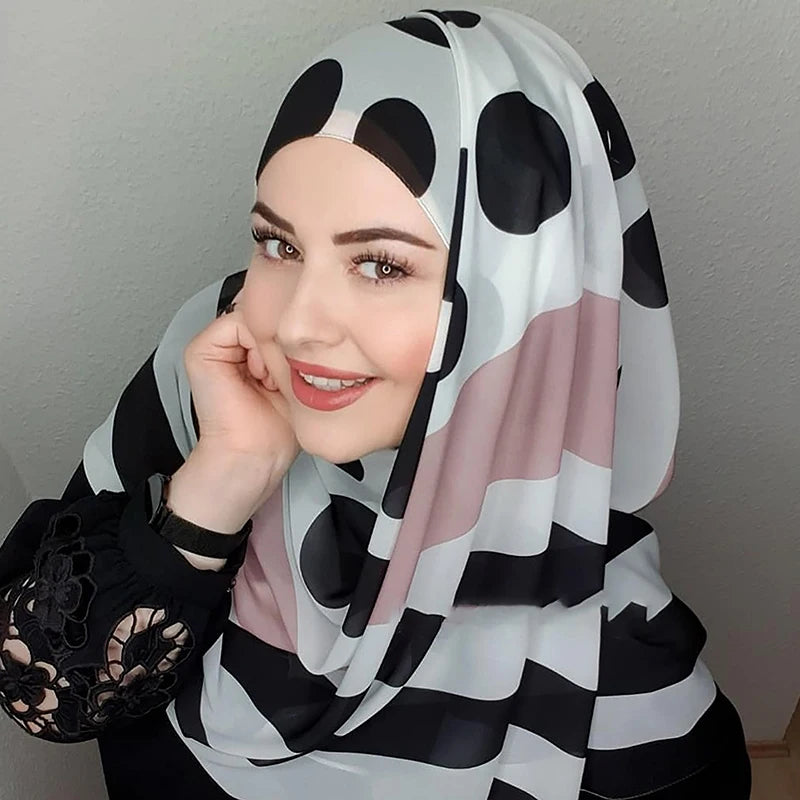 Chiffon Hijab Schal 170x70cm, Muslimischer Kopftuch, Leicht & Weich, Bubble Chiffon, Damen Turban, Abaya Schal, 7 Farben
