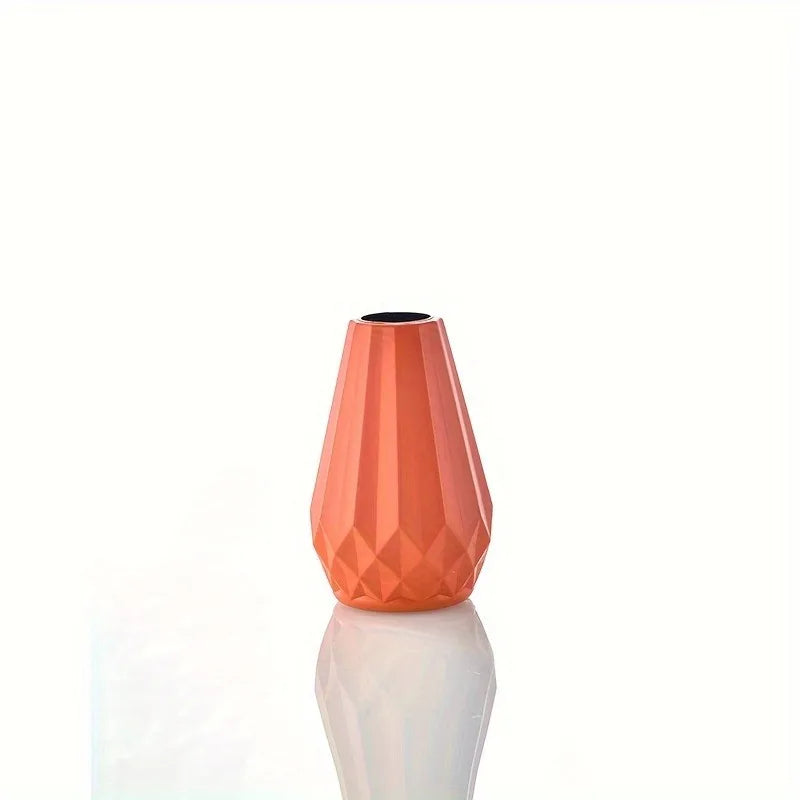 1pc Geometrical Plastic Flower Vase For Room Decor And Home Plastic, Round, Decorative Container for Decoration
