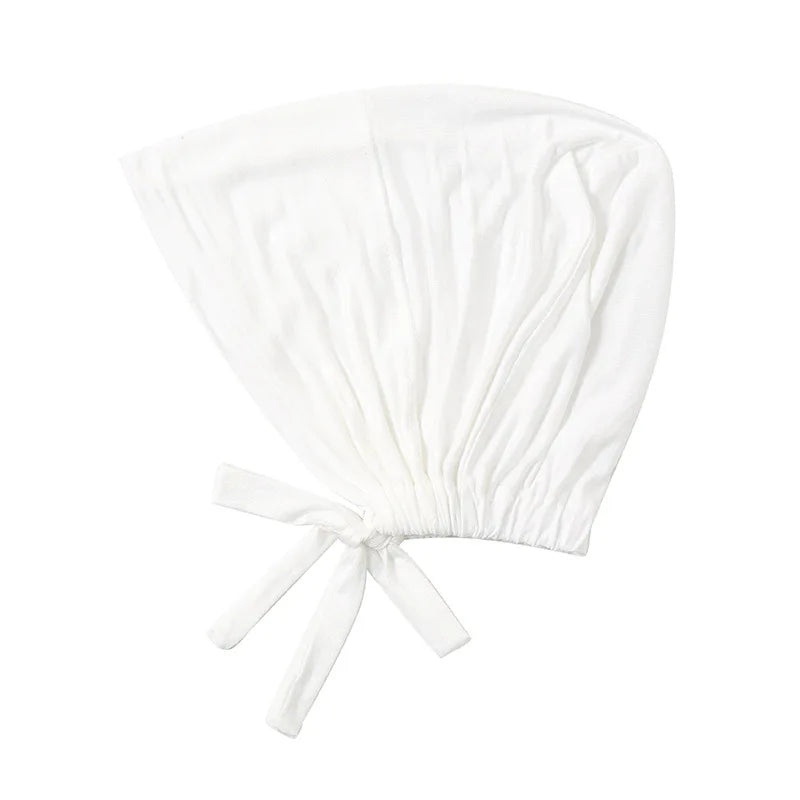 Hijab Unterkappe Damen, Muslimisch, Atmungsaktiv, Verstellbar, Inner Hijab Cap, Turban mit Bindeverschluss, 16 Farben