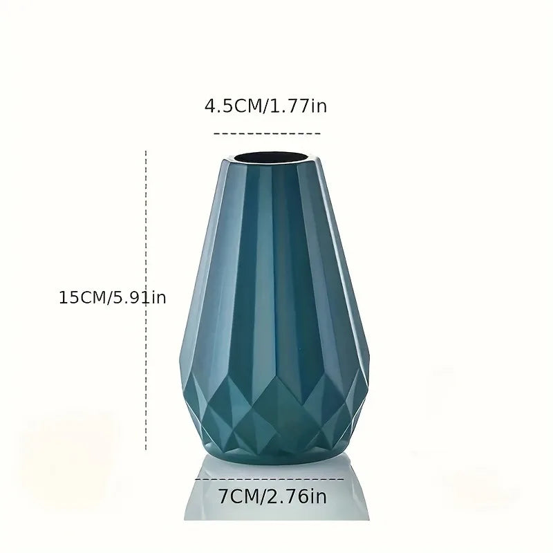 1pc Geometrical Plastic Flower Vase For Room Decor And Home Plastic, Round, Decorative Container for Decoration