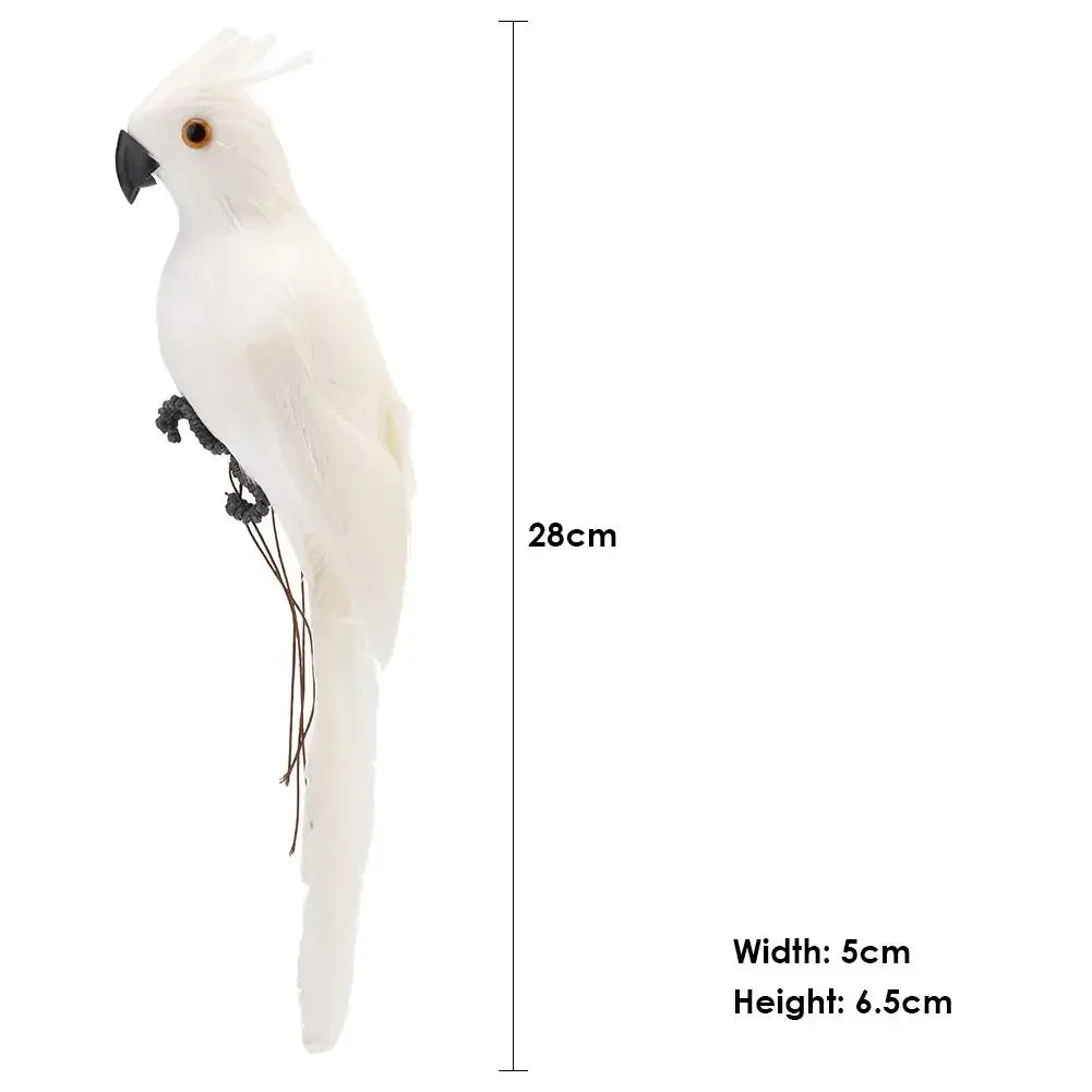 1PC Handmade Foam Feather Artificial Parrot Imitation Bird Model Figurine Foam Bird Parrot Home Garden Bird Decoration Miniature