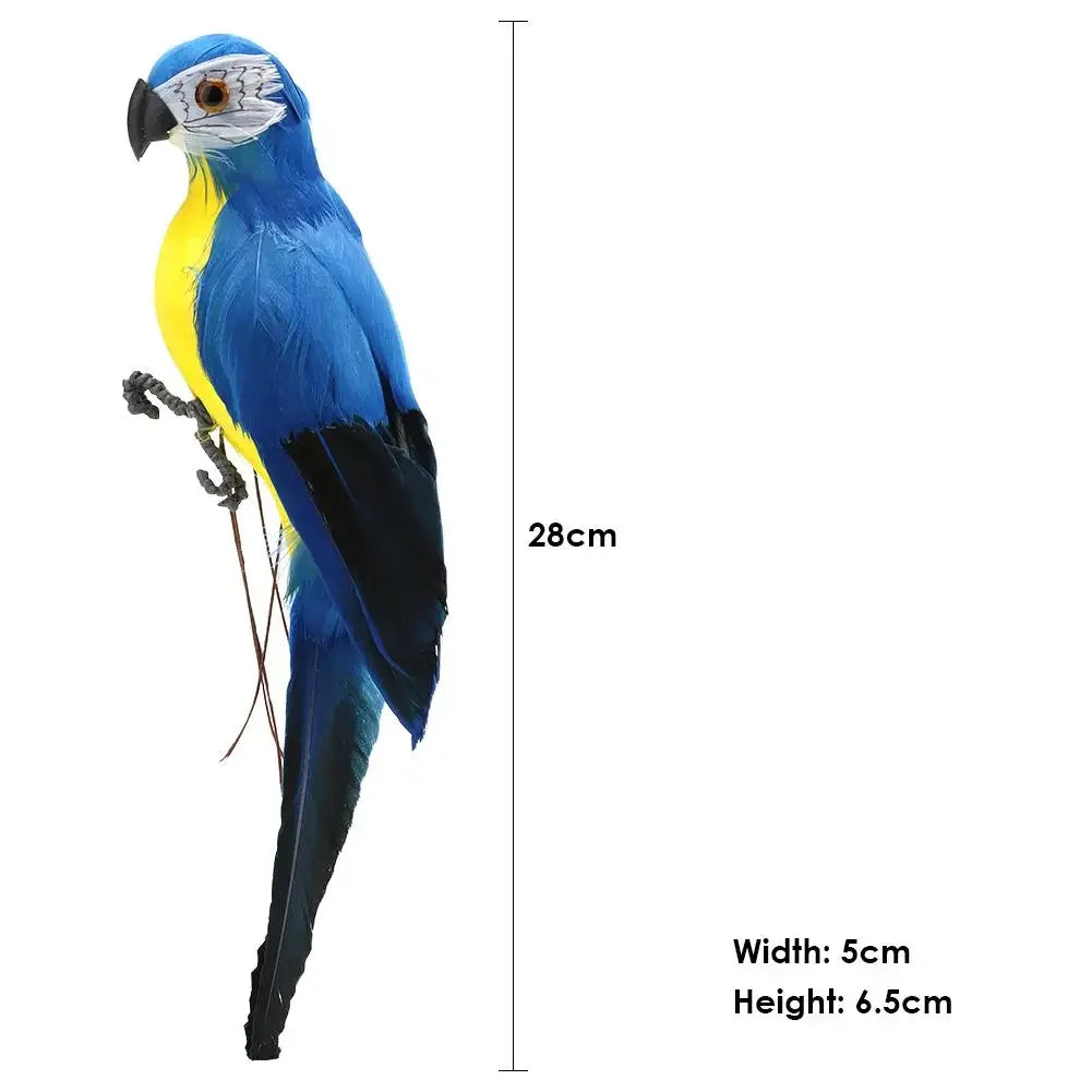 1PC Handmade Foam Feather Artificial Parrot Imitation Bird Model Figurine Foam Bird Parrot Home Garden Bird Decoration Miniature