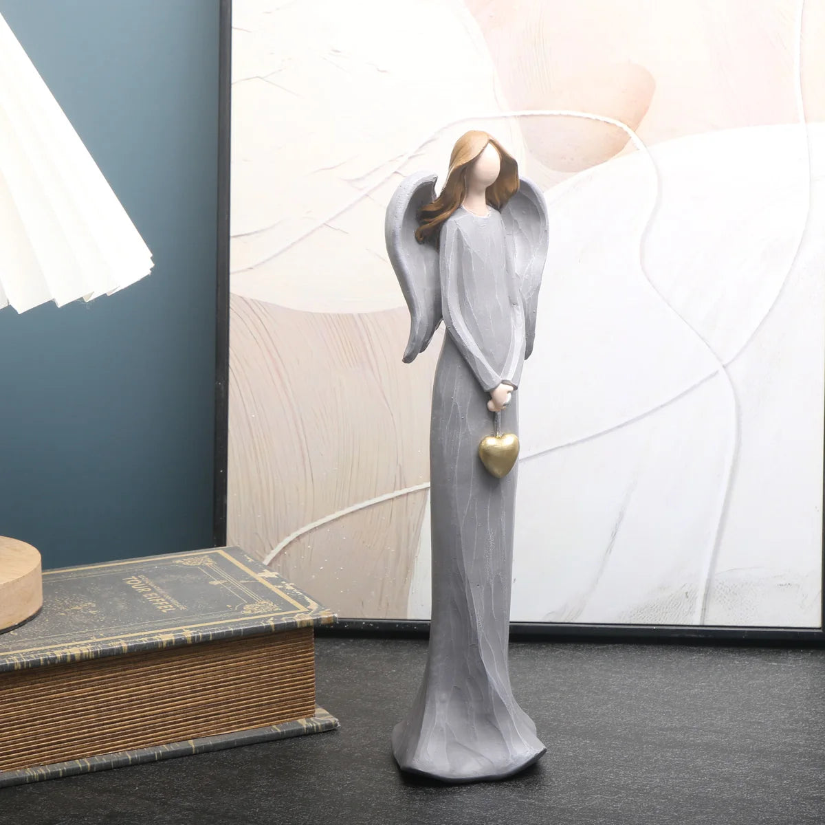 1pc Resin Blessing Angel Figurine - Versatile Indoor Decor for Christmas, Weddings & Home | Durable Abs Sculpture | No Electrici