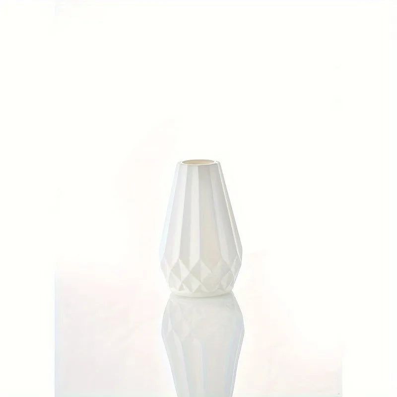 1pc Geometrical Plastic Flower Vase For Room Decor And Home Plastic, Round, Decorative Container for Decoration