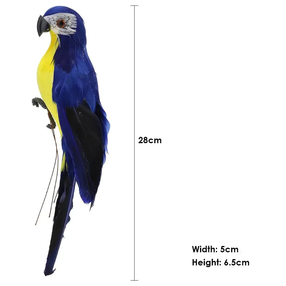 1PC Handmade Foam Feather Artificial Parrot Imitation Bird Model Figurine Foam Bird Parrot Home Garden Bird Decoration Miniature