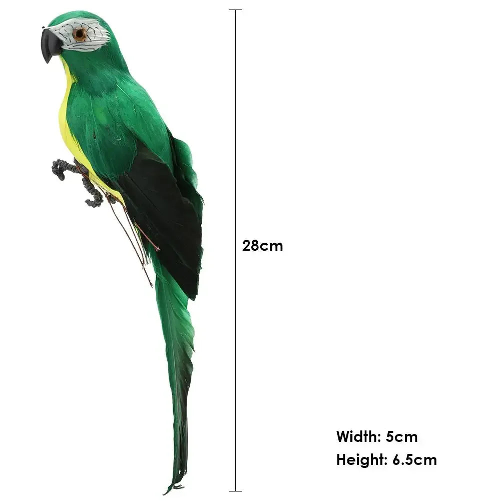 1PC Handmade Foam Feather Artificial Parrot Imitation Bird Model Figurine Foam Bird Parrot Home Garden Bird Decoration Miniature