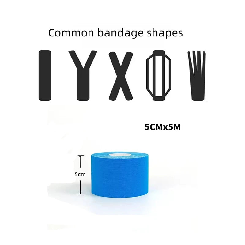5cm * 5m Sports Waterproof Sports Tape Sticker Sports Bandage Muscle Recovery Protective Belt Support Bandage