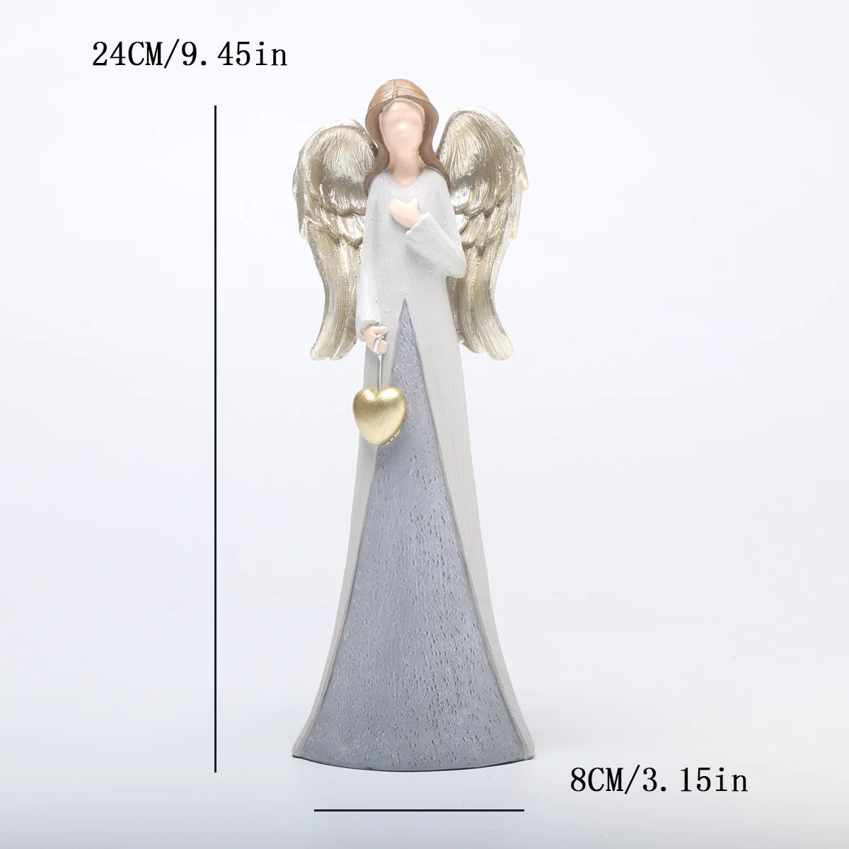 1pc Resin Blessing Angel Figurine - Versatile Indoor Decor for Christmas, Weddings & Home | Durable Abs Sculpture | No Electrici