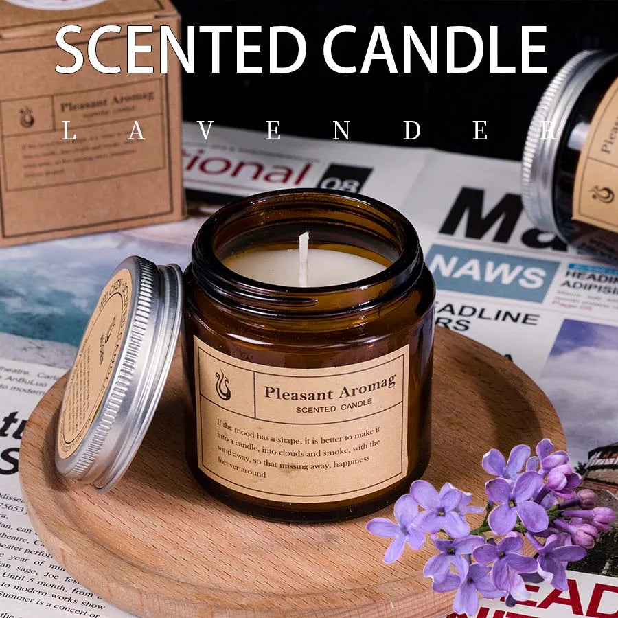 1pc Lavender Scented decorative candle, smokeless aromatic, cake candle fireworks room coconut wax home decor valentines