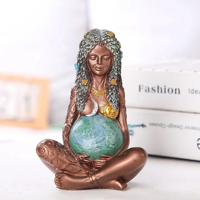 Mother Earth Statue Resin Artifact Decoration Mother Earth Art Goddess Statue Decoration Desktop Gift Room Decor