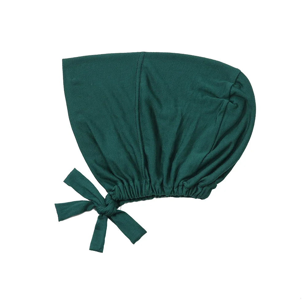 Hijab Unterkappe Damen, Muslimisch, Atmungsaktiv, Verstellbar, Inner Hijab Cap, Turban mit Bindeverschluss, 16 Farben