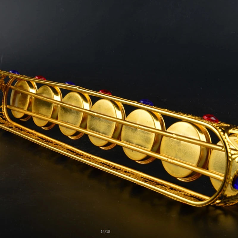 Candle Lamp Display Stand Inlaid Gem Tantric Candlestick Buddhist Wedding Altars Indoor Desktop Decoration Candles not Included