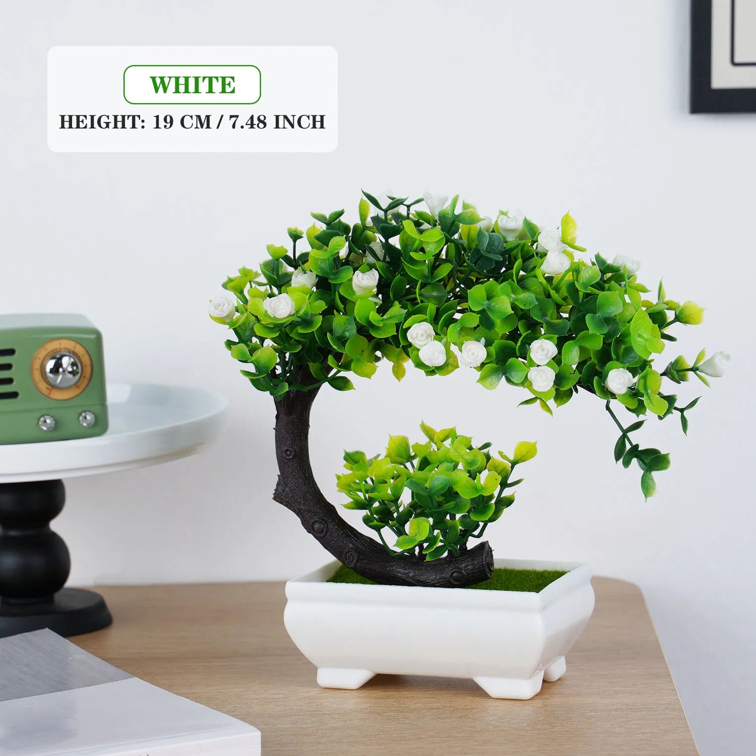 Artificial Plants Bonsai Small Tree Simulation Pot Plants Fake Flowers Table Potted Ornaments for Garden Home Hotel Decoration