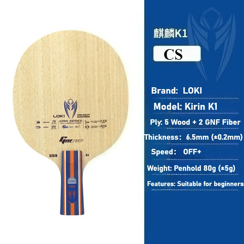 Original LOKI K1 Table Tennis Blade 5 Wood 2 Carbon Attacking FL/CS Fast Attack And Arc Ping Pong Base For Beginner Training