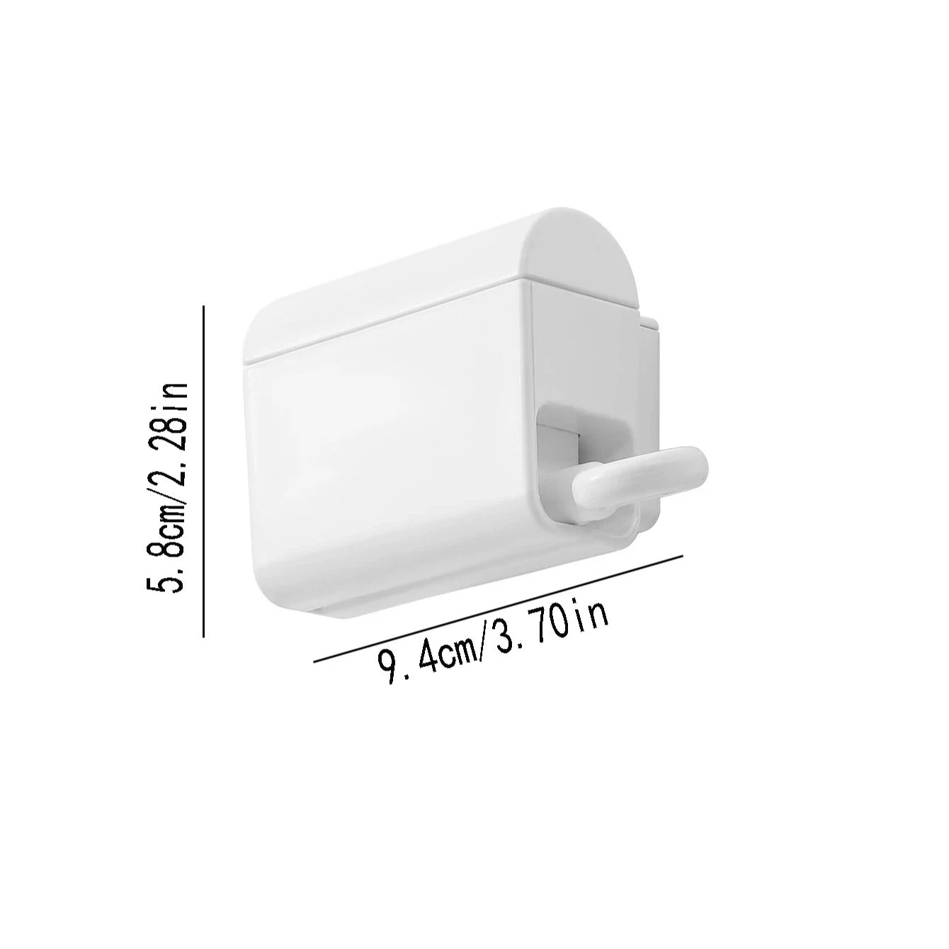 Self-Adhesive Toothpaste Squeezer Wall-Mounted Dispenser Holder & Toothbrush Organizer Waterproof Bathroom Accessory