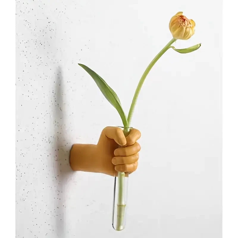 Modern Geometric Resin Wall Vase Wall Mounted Vase Handmade Decorative Flowers for Room Decoration Vas Art Flower Decoration