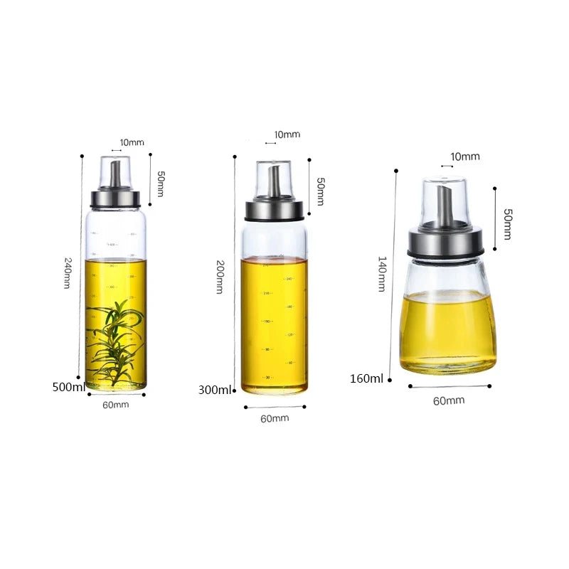Cooking Seasoning Oil Bottle Sauce Bottle Glass Storage Bottles for Oil and Vinegar Creative Oil Dispenser For Kitchen Accessory