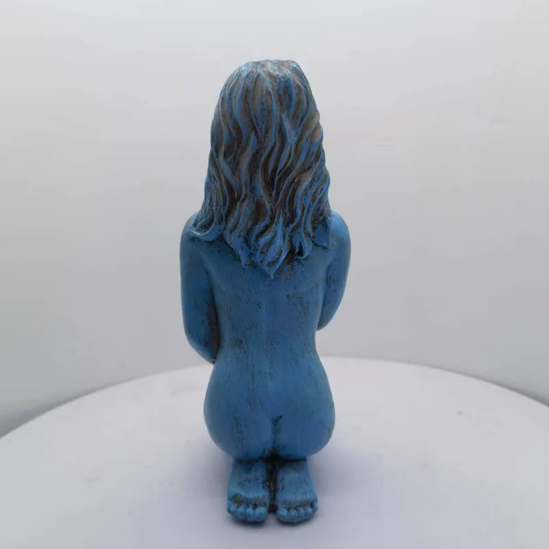 Göttin Statue 18cm aus Harz, Handgefertigte Spirituelle Skulptur, Heilende Energie, Meditation, Sammlerstück Kunst Deko, Tongyue