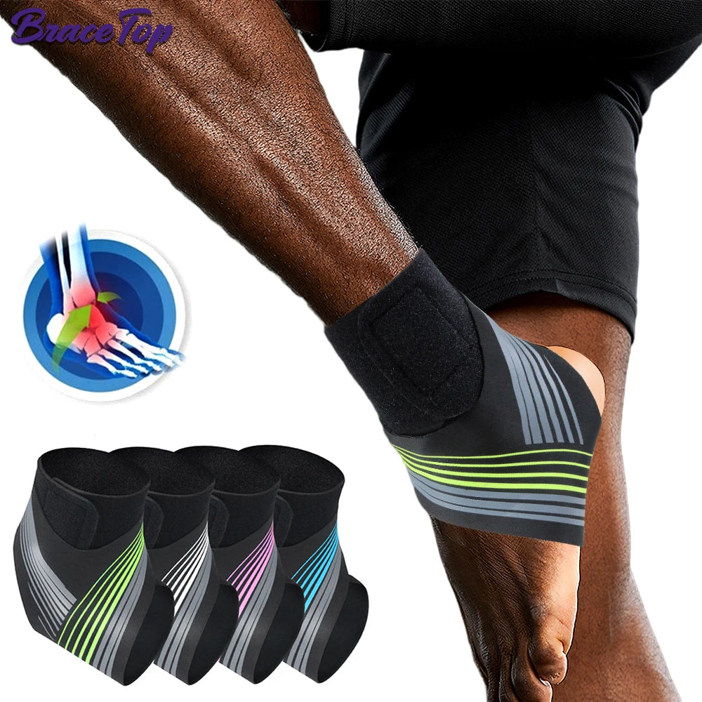 1 Pair Professional Ankle Support Brace for Sports Protect Plantar Fasciitis Achilles Tendonitis Ligament Damage Injury Recovery