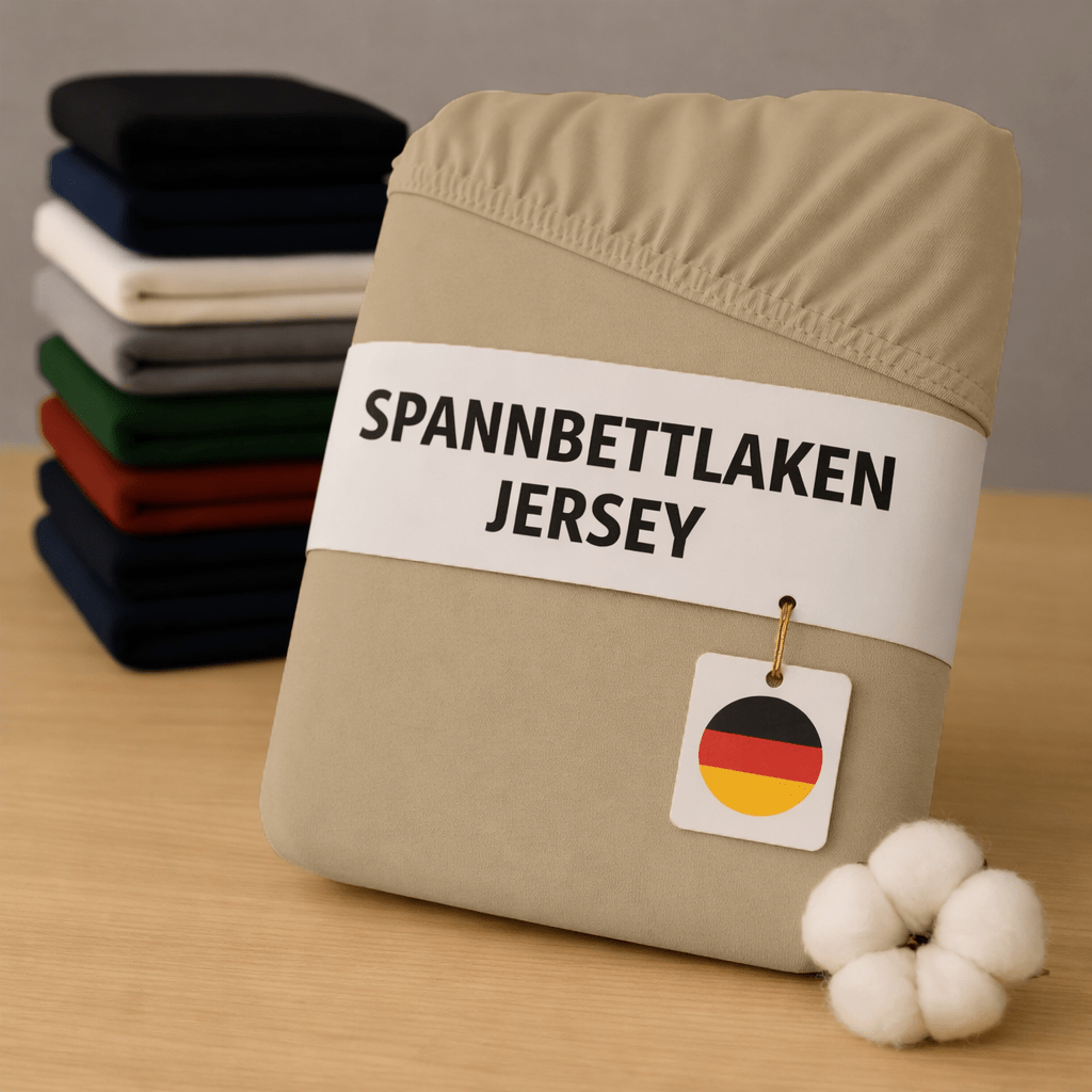 Spannbettlaken Jersey 100% Baumwolle mit Rundum-Gummi, 135g/m², Hautfreundlich, Weich, Atmungsaktiv, Für Boxspringbetten, Topper und Matratzen, KOMFORTEC